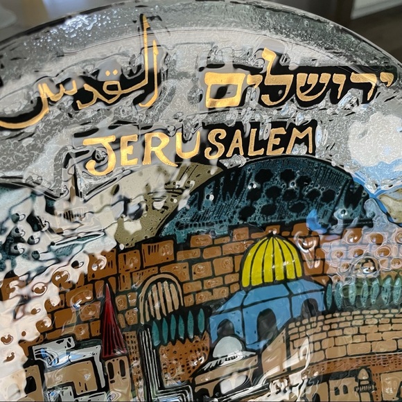 Nahariya Glass Art Jerusalem Old Town Plate - Picture 3 of 12